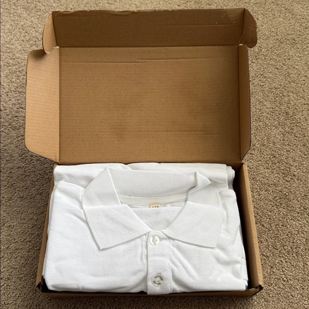 248 NIB Toulite 3 Pcs‎ Short Sleeve Solid Polo Shirt Boys Girls-Size: 130 (8-9Y)